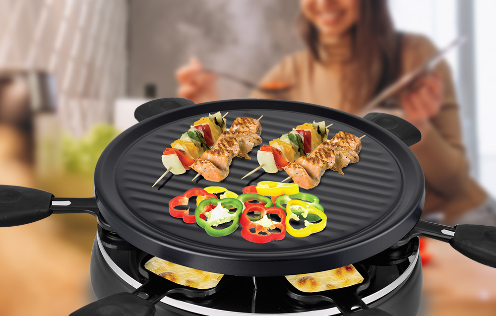 Techwood TRA-608 Elektrische Raclette grill voor 6 personen