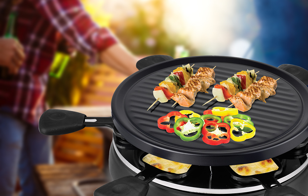 Techwood TRA-608 Elektrische Raclette grill voor 6 personen